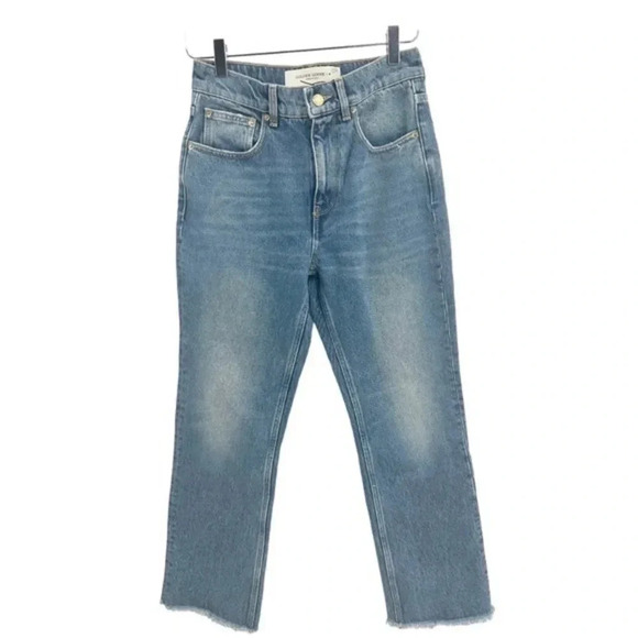 GOLDEN GOOSE EMBROIDERED PATCH CROPPED JEANS SIZE 26 B1676 - Picture 6 of 6